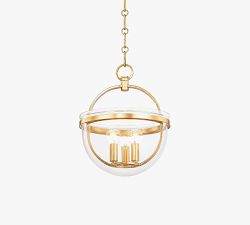 Merrick Round Glass Pendant (12&quot;-16&quot;)