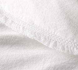 Belgian Flax Linen Crochet Fringe Duvet Cover