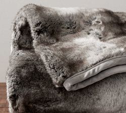 Faux Fur Ombre Throw