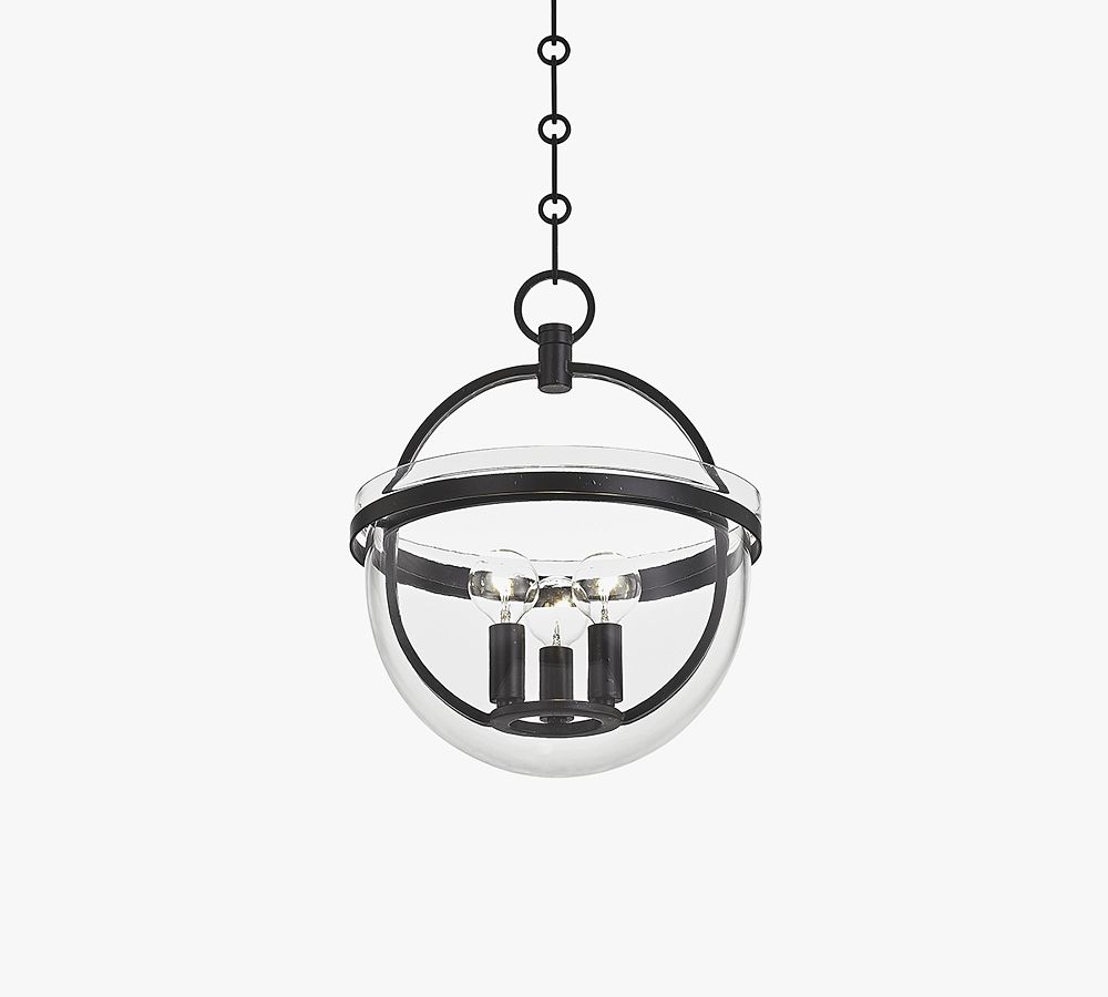 Merrick Round Glass Pendant (12&quot;-16&quot;)