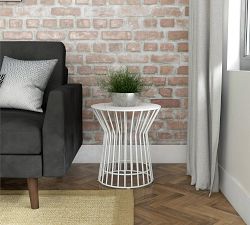 Gatlin Metal Round Outdoor Side Table (20&quot;)