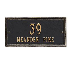 Beaded Rectangle Address Plaque