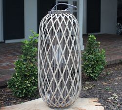Tall Willow Lantern - Gray