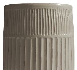 Fluted 14&quot; Ceramic Accent Drum
