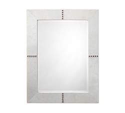 Aaden Leather Rectangular Wall Mirror