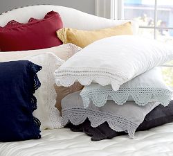 Crochet Trimmed Standard Sham