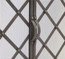 Iron Weave Open Door Firescreen