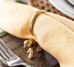 Golden Monkey Napkin Ring, Set of 4