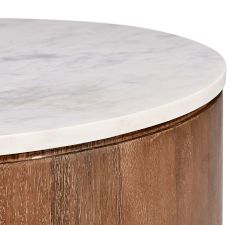 Mila Round Marble Side Table (22&quot;)