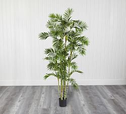 Faux Narrow Areca Palm Trees