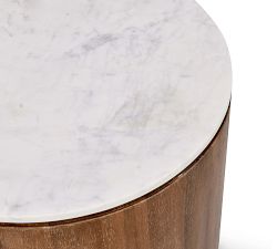Mila Round Marble Side Table (22&quot;)