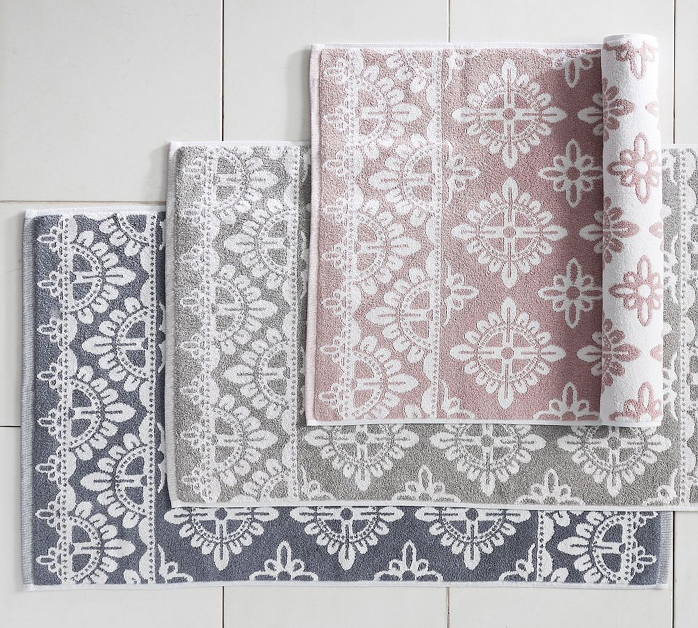 Alva Jacquard Organic Bath Mat