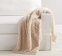 Faux Fur Doodle Throw