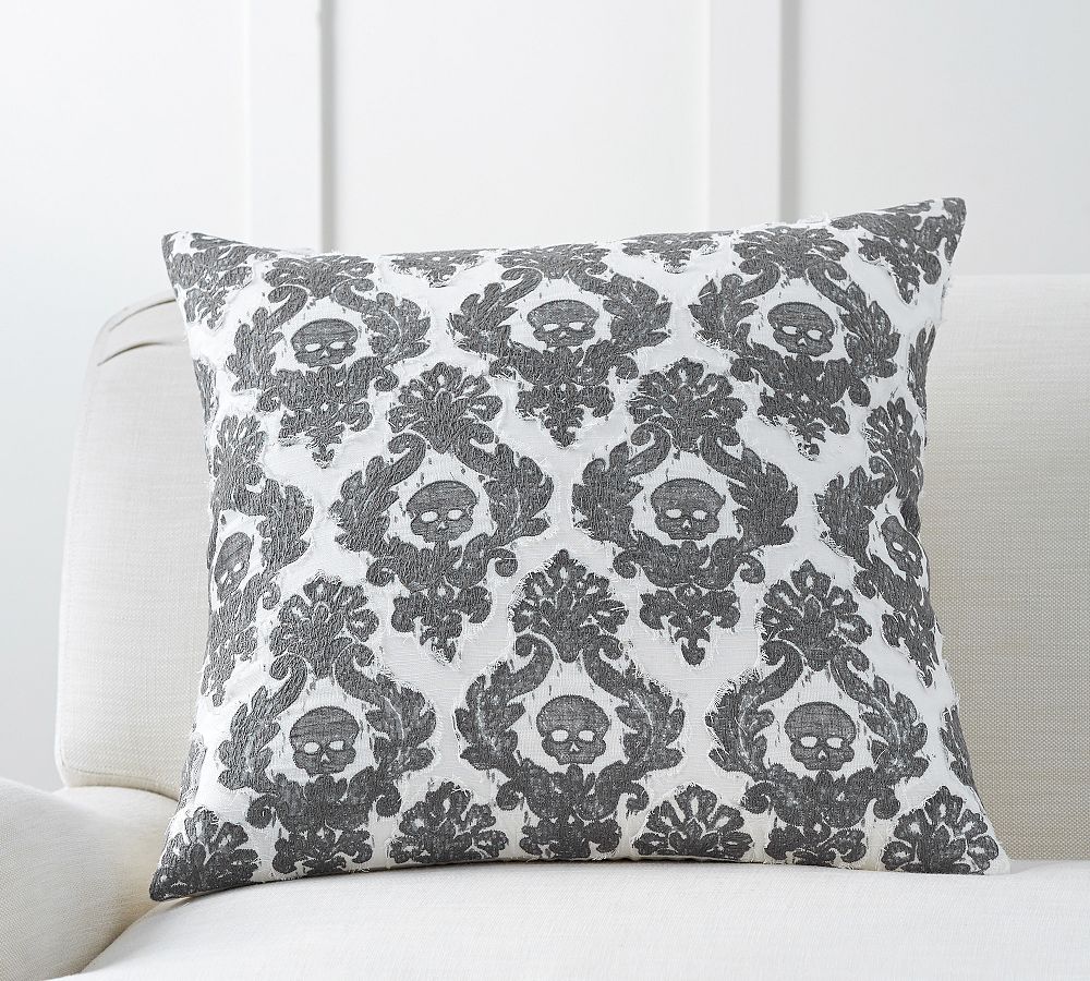 Mini Skull Applique Pillow Cover