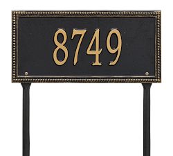 Beaded Rectangle Address Plaque