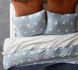 The Emily &amp; Meritt Suit Stripe Tumbled Organic Cotton Sheet Set