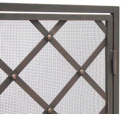 Iron Weave Open Door Firescreen