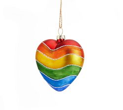 Mercury Glass Rainbow Love is Love Ornament