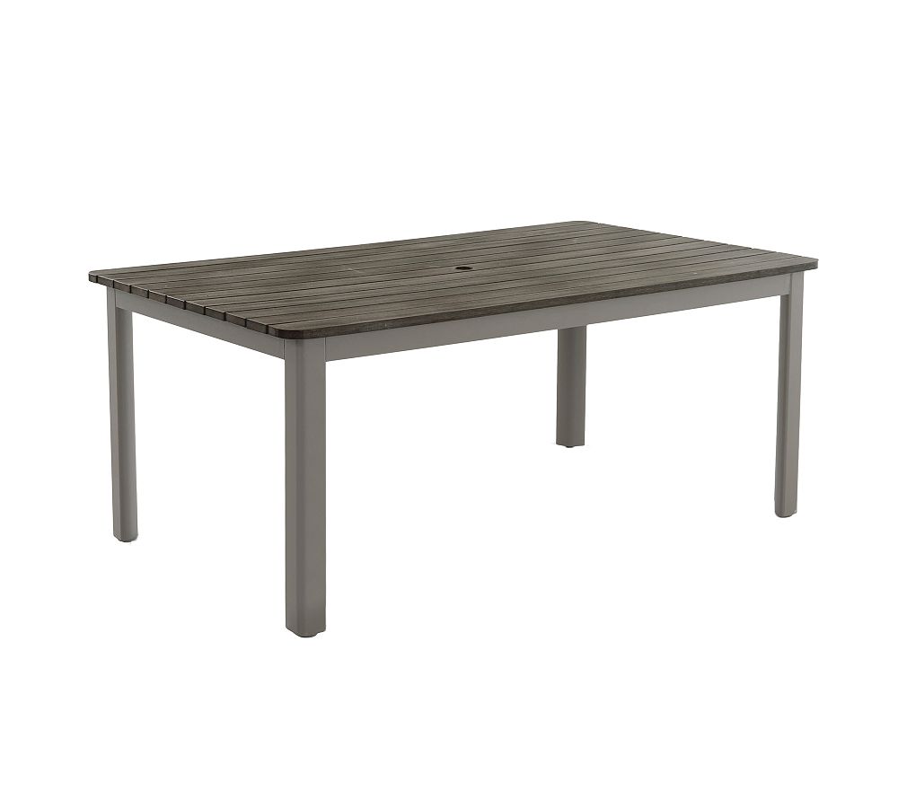 Abrego Faux Teak Rectangular Outdoor Dining Table (71&quot;)