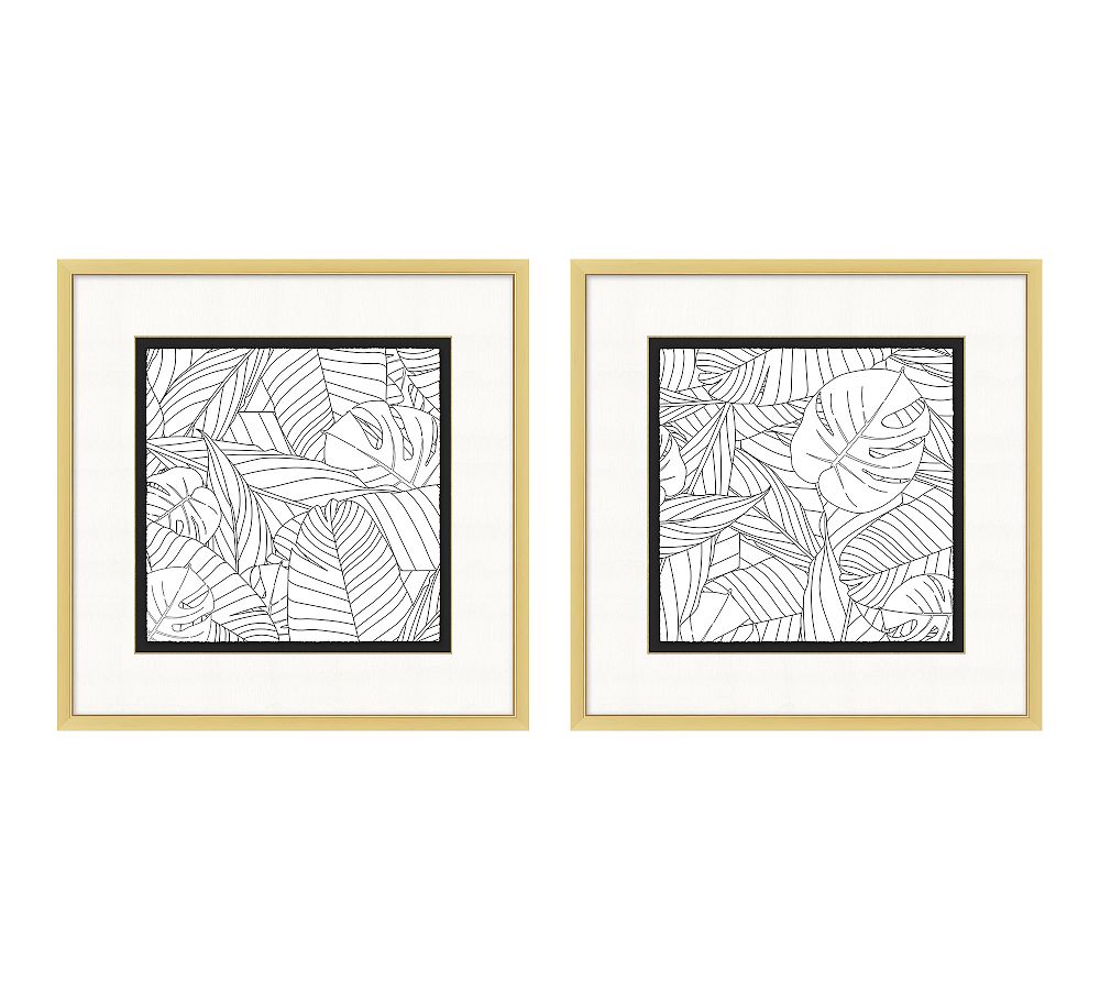 Layered Palms Outline