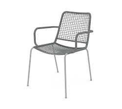 Cali Metal Dining Table with Dalhousie Rope Dining Armchair Outdoor Dining Set