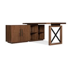 Daniel L-Shape Desk with Cabinet