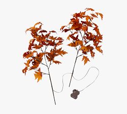 Lit Faux Maple Tree Branches - Set of 2