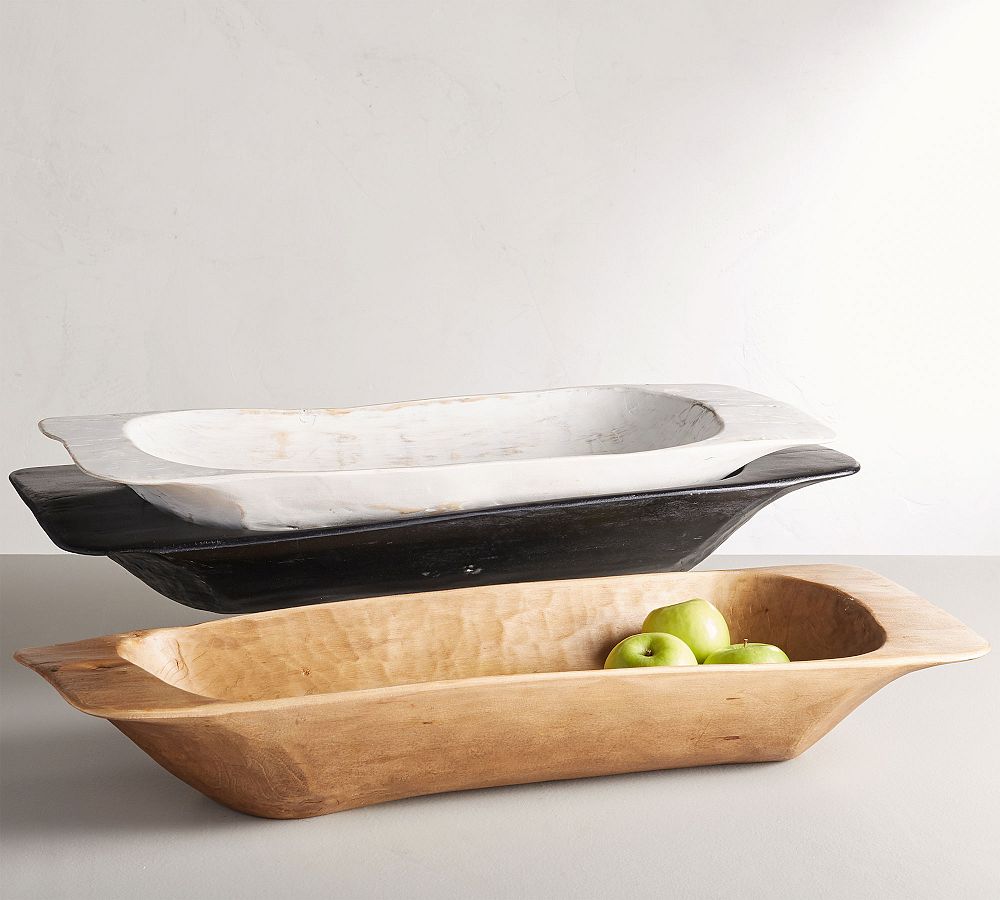 Wooden Dough Bowl Trays