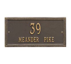 Beaded Rectangle Address Plaque