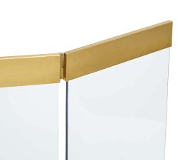 Modern Glass Tri-Panel Firescreen