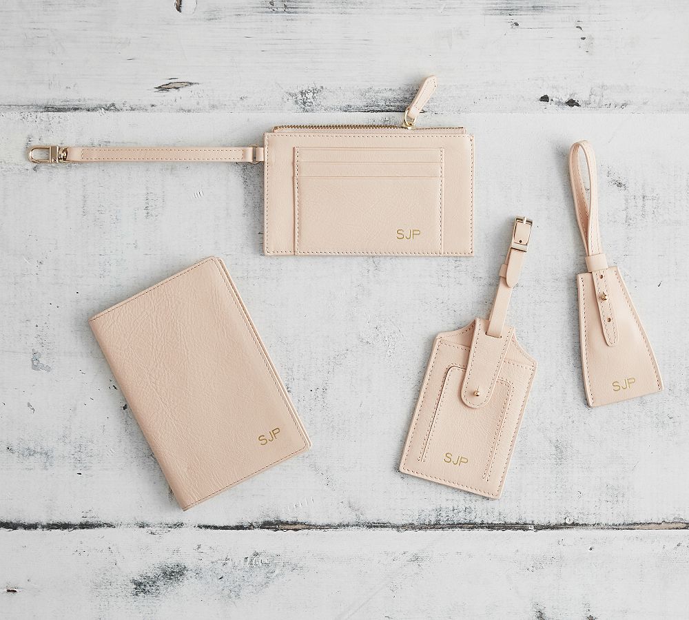 Peyton Leather Travel Accessories - Blush