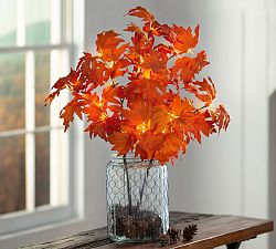 Lit Faux Maple Tree Branches - Set of 2