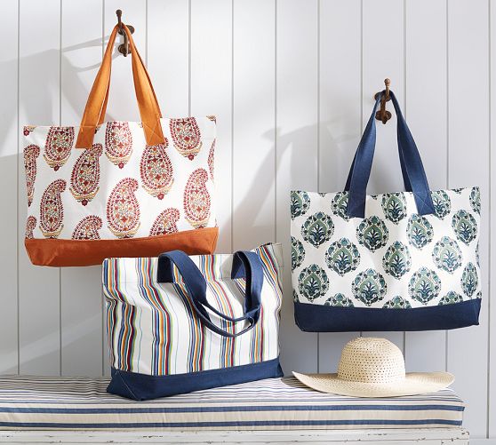 Printed Canvas Tote Bag