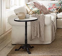 Rae Round Marble End Table (20&quot;)