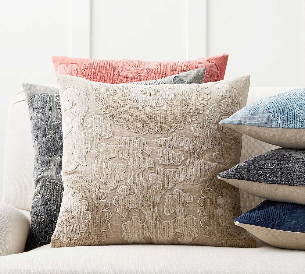 Elmira Velvet Embroidered Pillow Cover