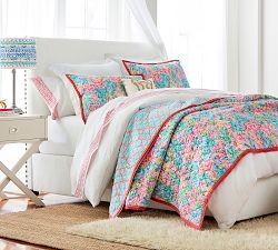 Lilly Pulitzer Fan Sea Pants Reversible Quilt &amp; Shams