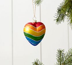 Mercury Glass Rainbow Love is Love Ornament