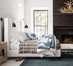 Cyress Embroidered Plaid Tassel Cotton Coverlet