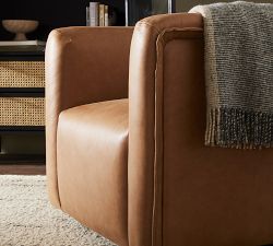 Frankie Leather Swivel Chair