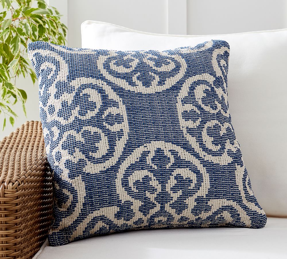 Kaylyn Eco-Friendly Handwoven Tile Outdoor Pillow