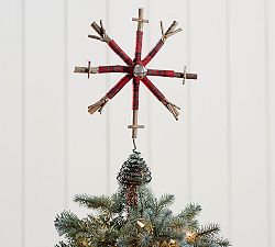 Plaid Snowflake Tree Topper