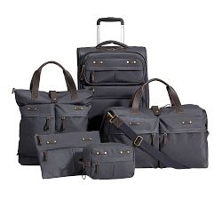 Jasper Blue Canvas Wheeled Luggage