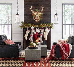 Knit Stocking with Faux Fur Trim