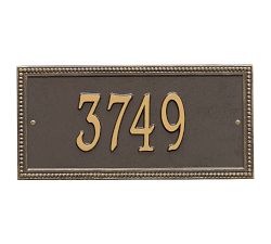 Beaded Rectangle Address Plaque