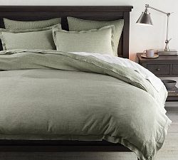 Open Box: Belgian Flax Linen Double Flange Duvet Cover