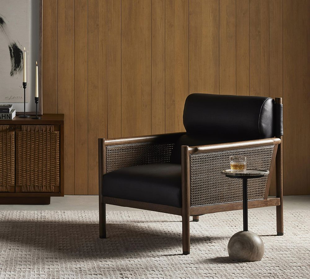 Rowan Cane Leather Chair