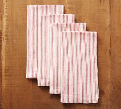 Caravan Boat Striped Linen Napkins - Set of 4