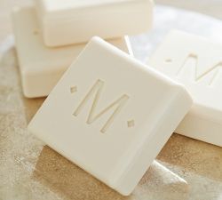 Monogrammed Paperwhite Square Soap Set