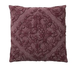 Drew Embroidered Pillow Cover - Fig