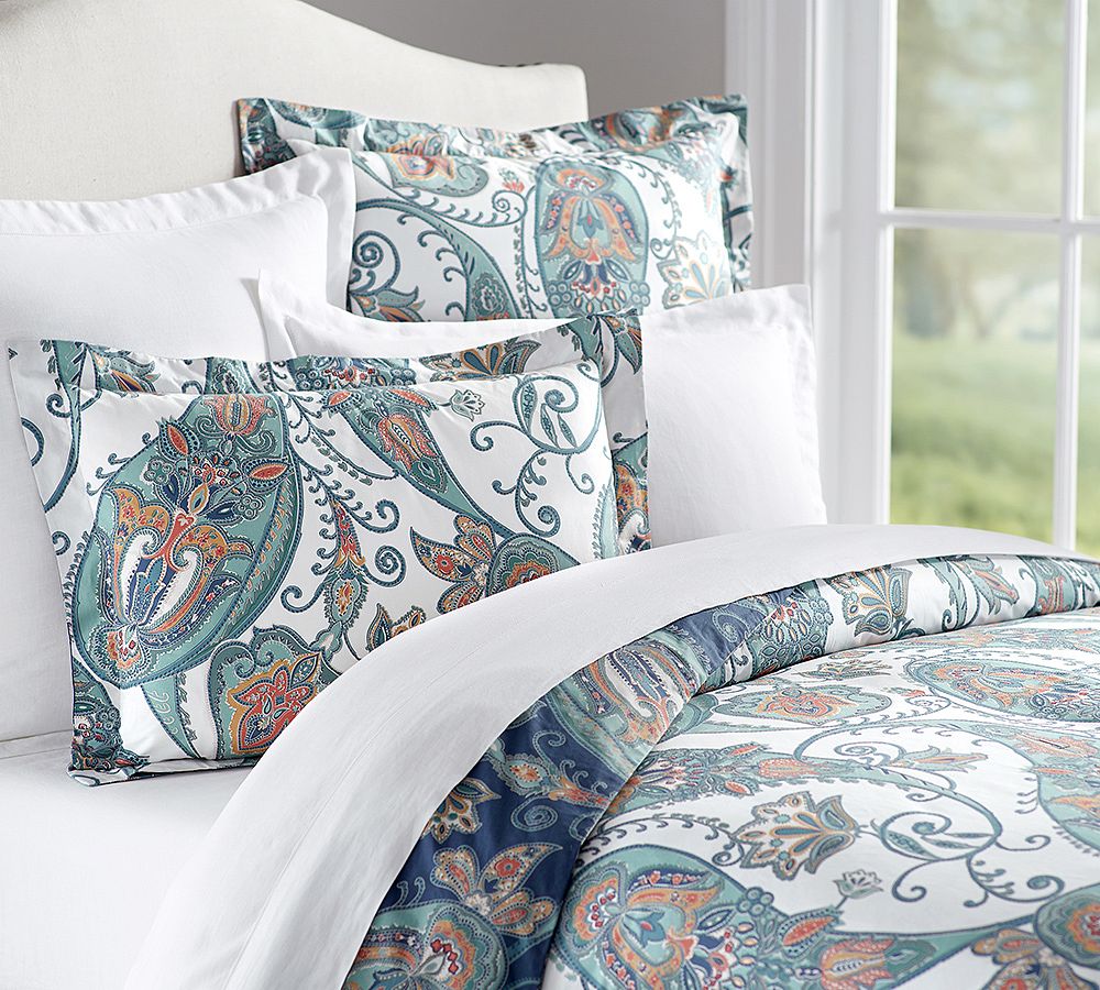 Leah Paisley Reversible Duvet Cover &amp; Shams